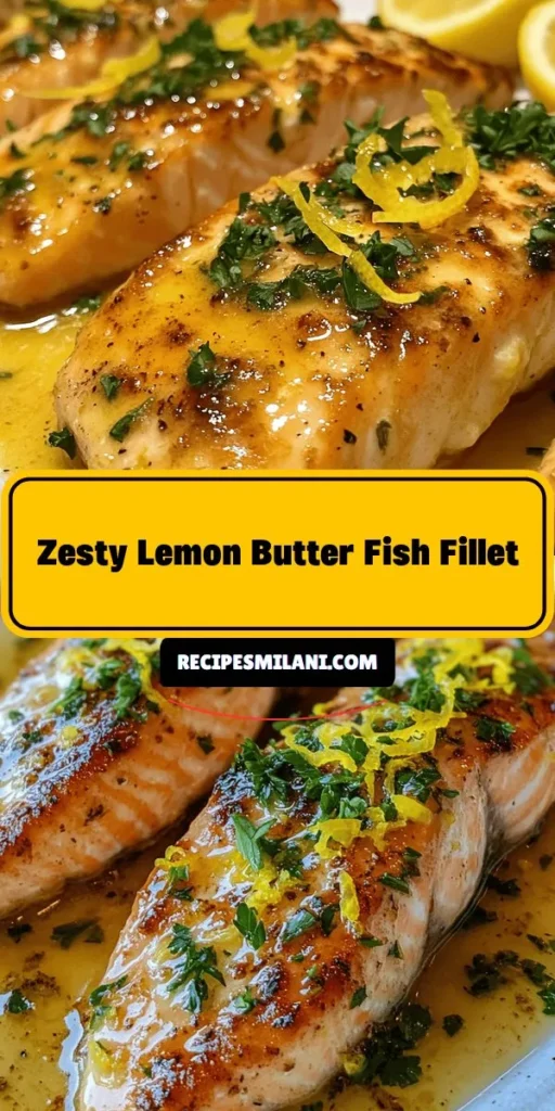 Discover the freshness and simplicity of the Zesty Lemon Butter Fish Fillet, where quality ingredients create a gourmet meal at home! This delightful dish combines fresh fish, zesty lemon, rich butter, and aromatic herbs, resulting in a flavorful, healthy option perfect for any occasion. Impress your family or guests with this easy-to-make recipe! Dive into a culinary adventure today! #FishRecipe #LemonButter #HealthyEating #EasyDinner #CulinaryDelight